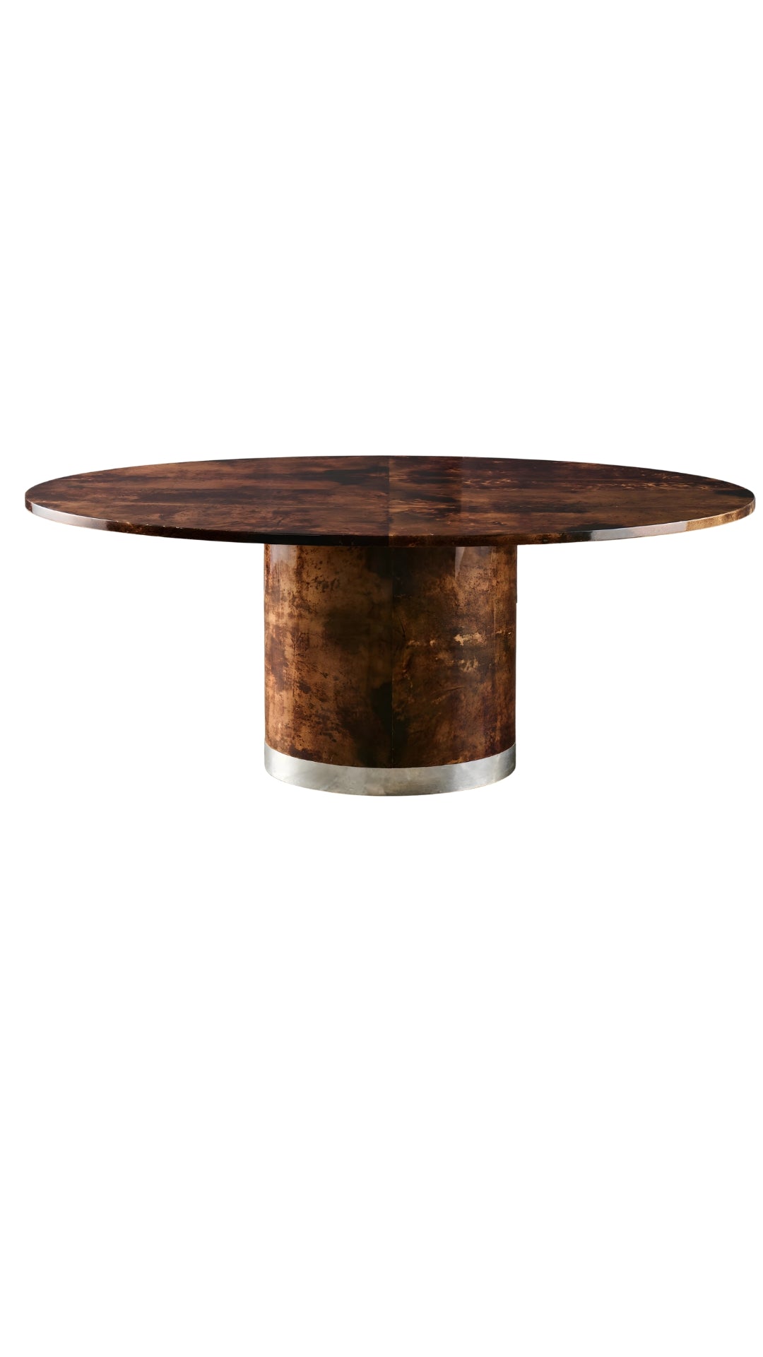 C462 Goat Skin Oval Dining Table