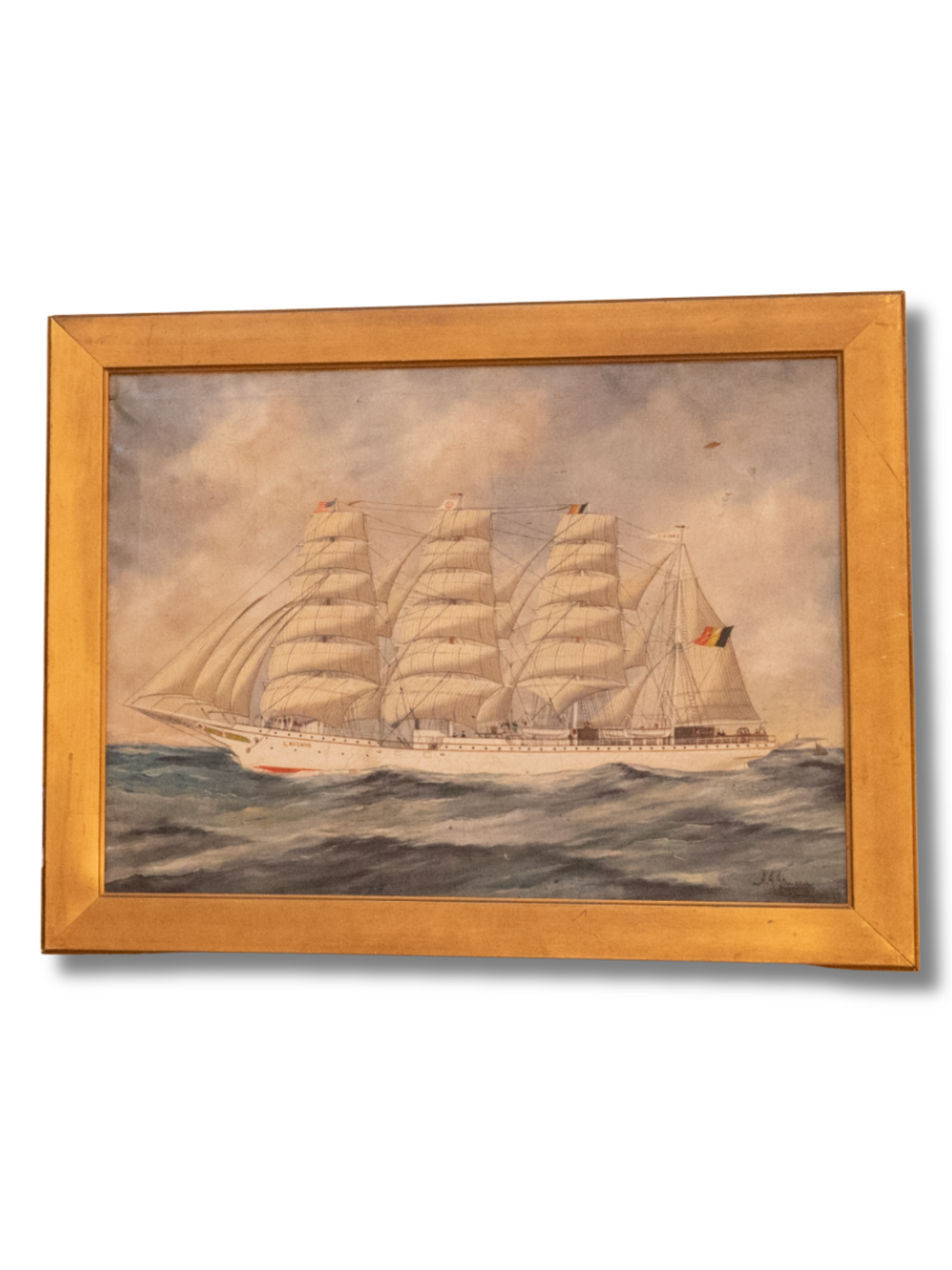 Sail Ship L'Avenir | Oil on Canvas | Andrianus Johannes Jansen