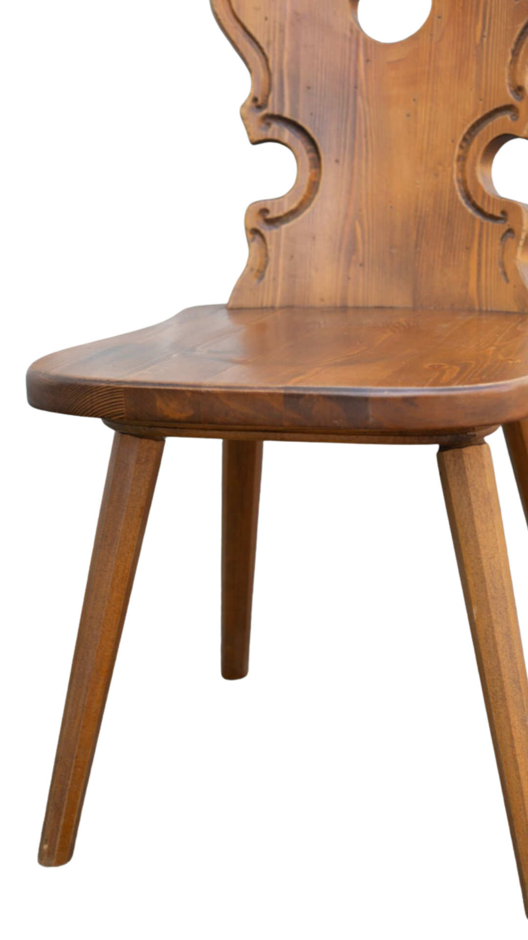 Antique Wooden Heart Chair S/6