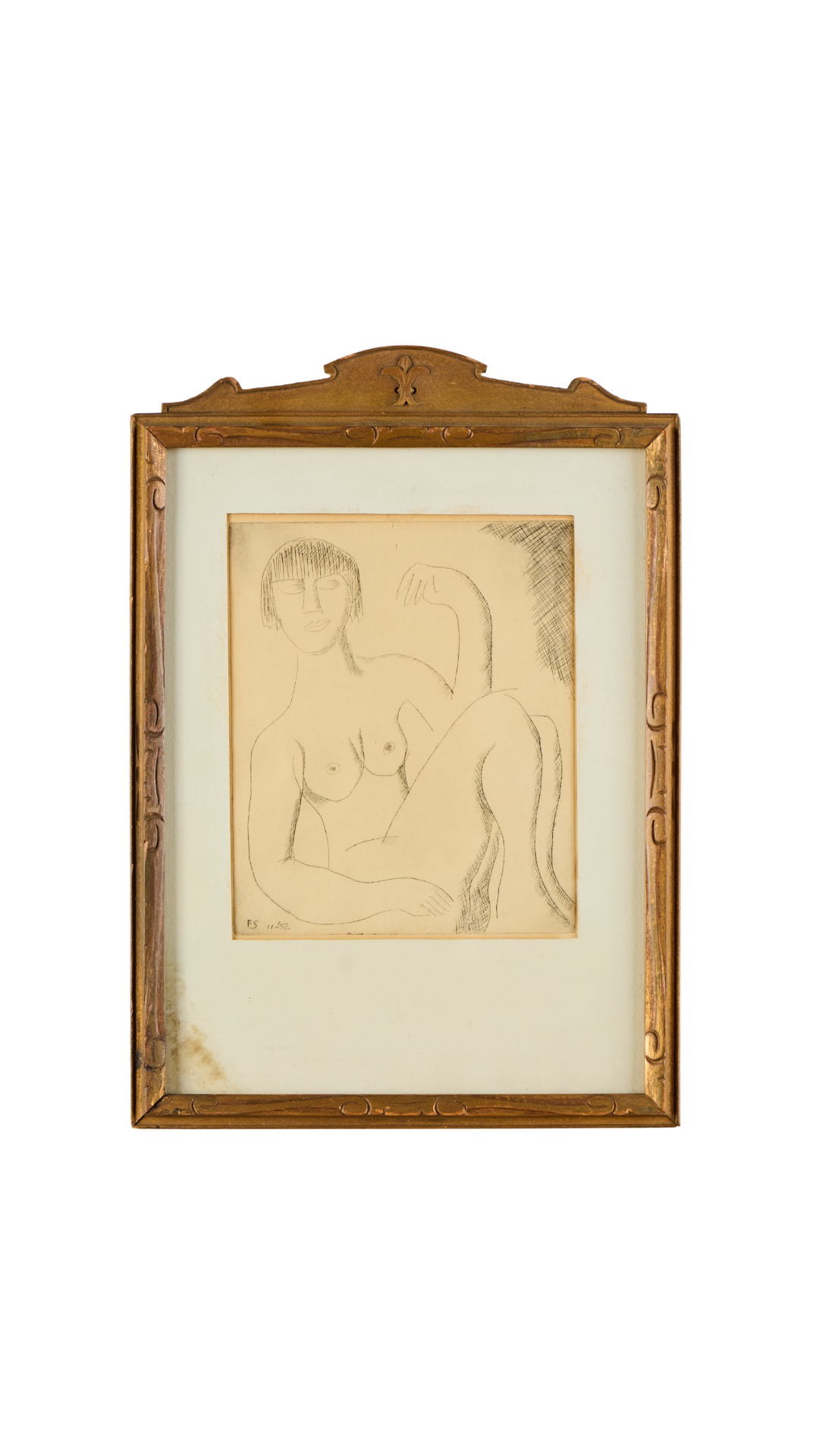 Nude Drawing Matte & Framed