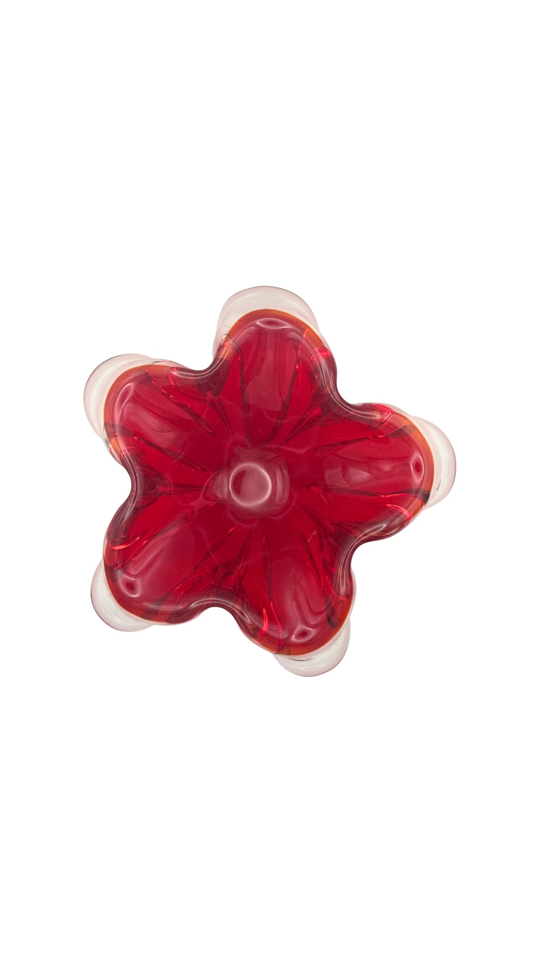 Murano Glass - Small Red Floral Dish