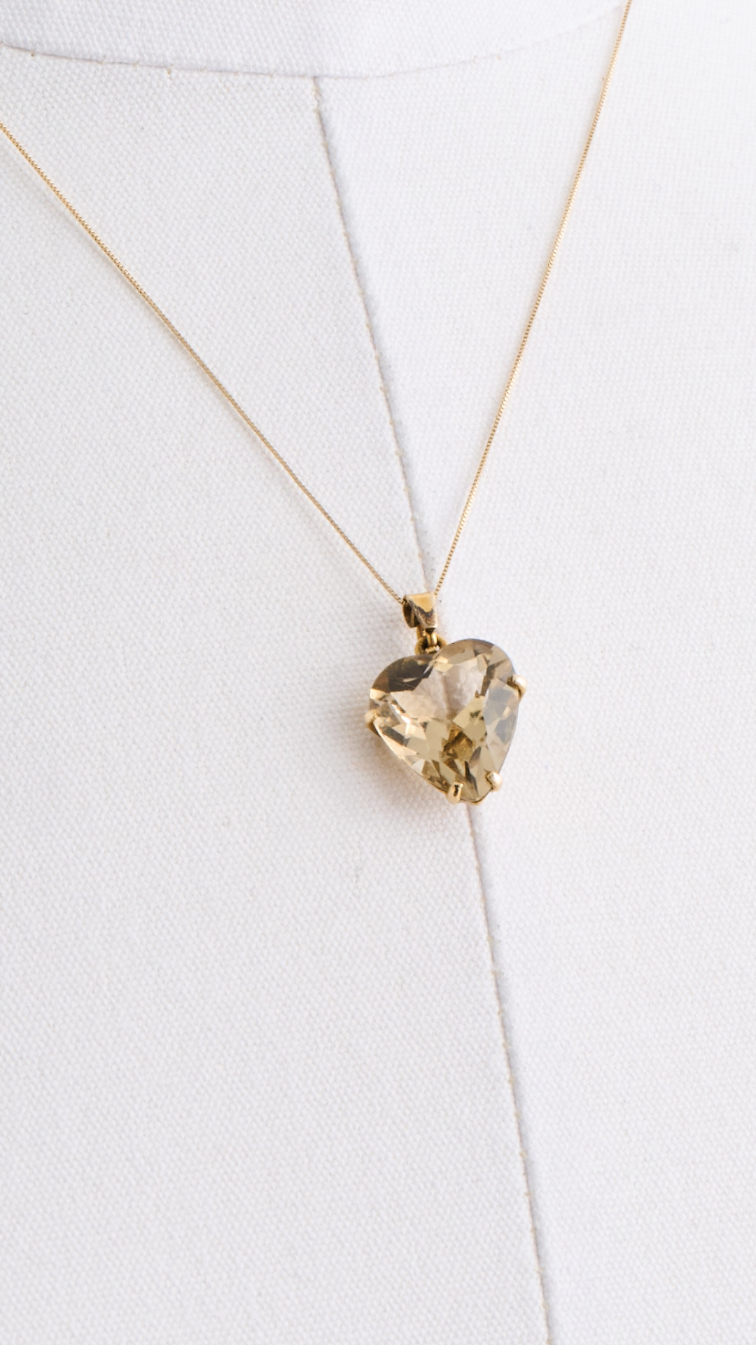 Heart Lemon Topaz Necklace