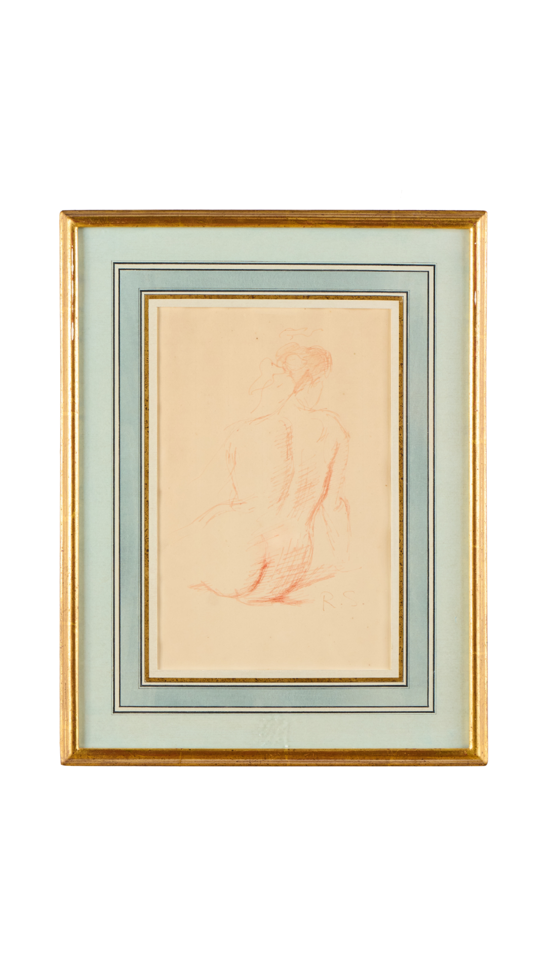 Raphael Soyer | Nude Sanguine Pen & Ink on Paper | 17'' x 13''