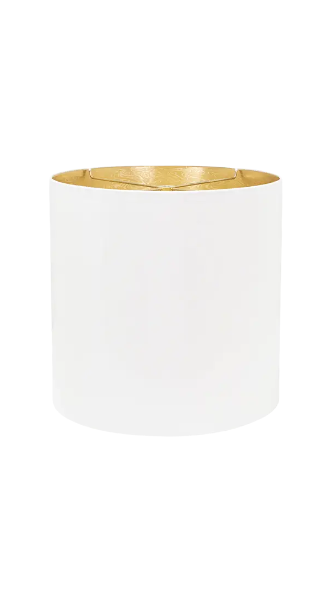 White Lacquer Shade with Gold Lining