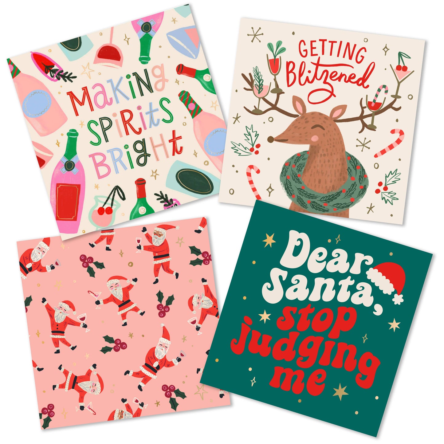 Funny Christmas Cocktail Napkins | Getting Blitzened - 20ct
