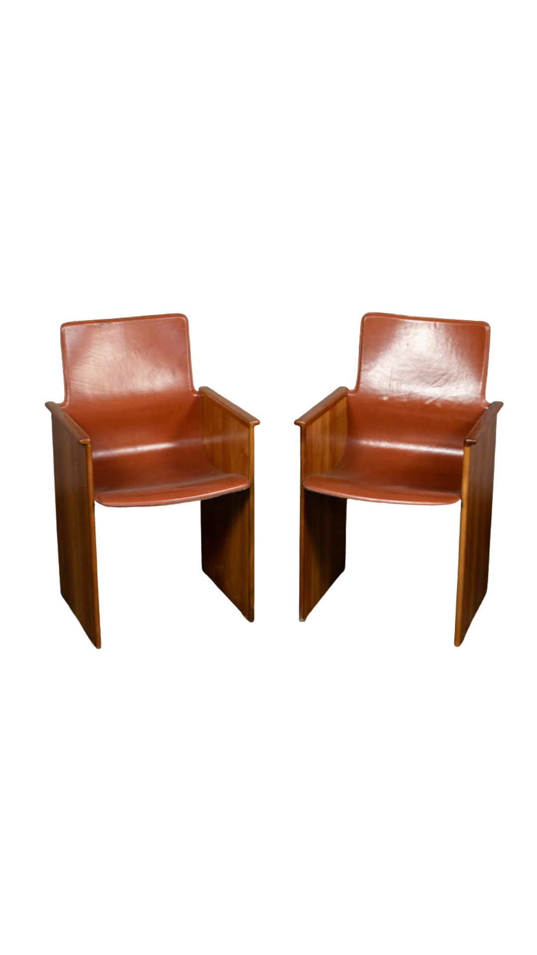 I100 Wood & Leather Chairs