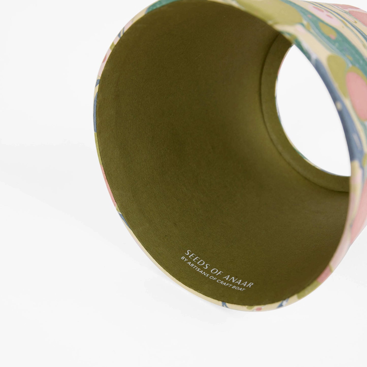 Marbled Lampshade Cover - Moss Bubble