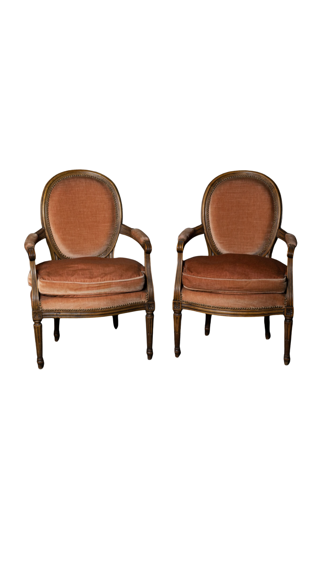 L336 Pair of Velvet Chairs