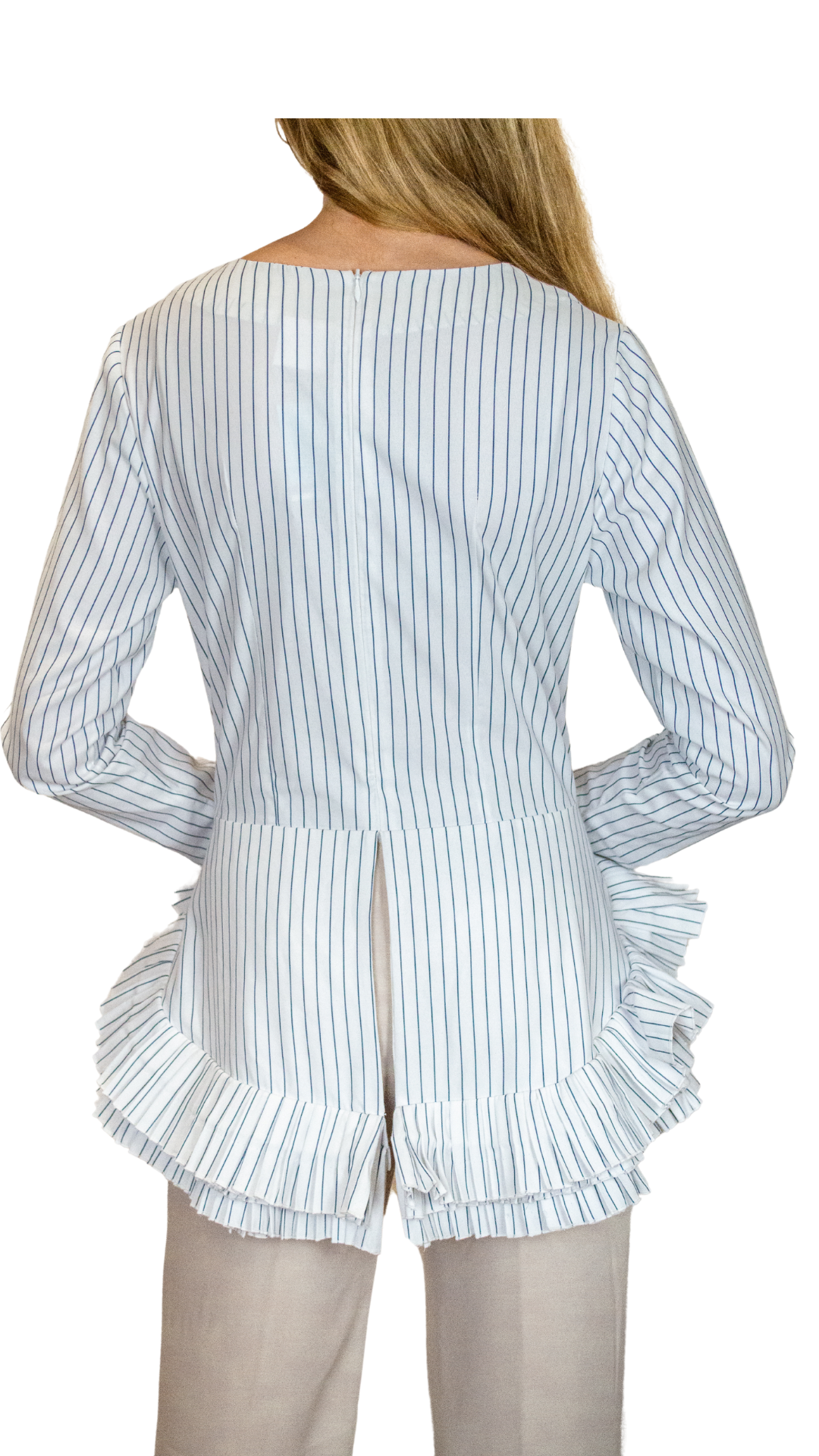 Blair Stripe Ruffle Shirt