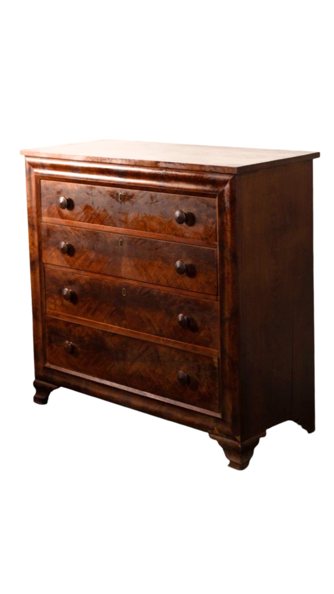 French Mahogany Dresser on Bracket Feet 1920s