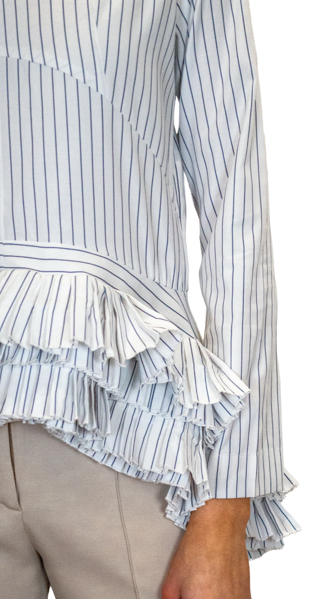 Blair Stripe Ruffle Shirt