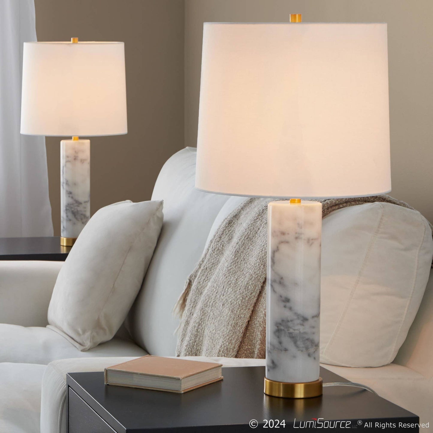 Marbella 26" Marble Table Lamp