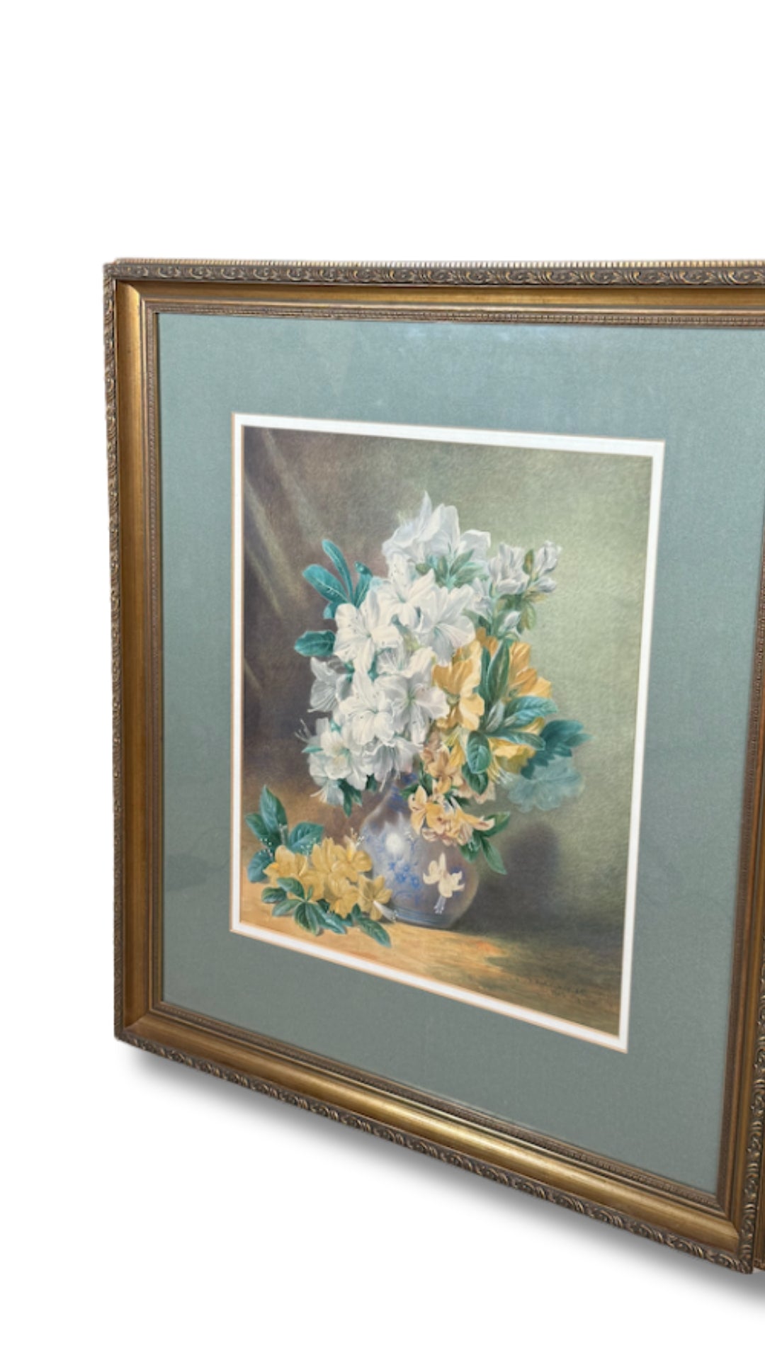 Green Mat Floral Painting
