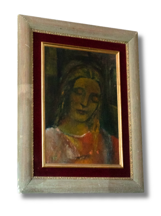 Angelic Moment | Velvet Framed Painting