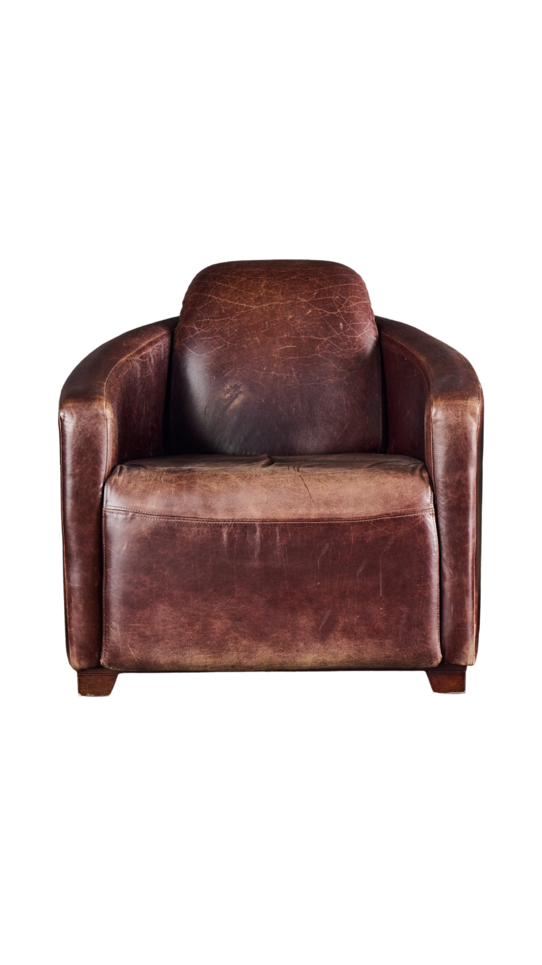 B487 Pair of Art Deco Leather Armchairs