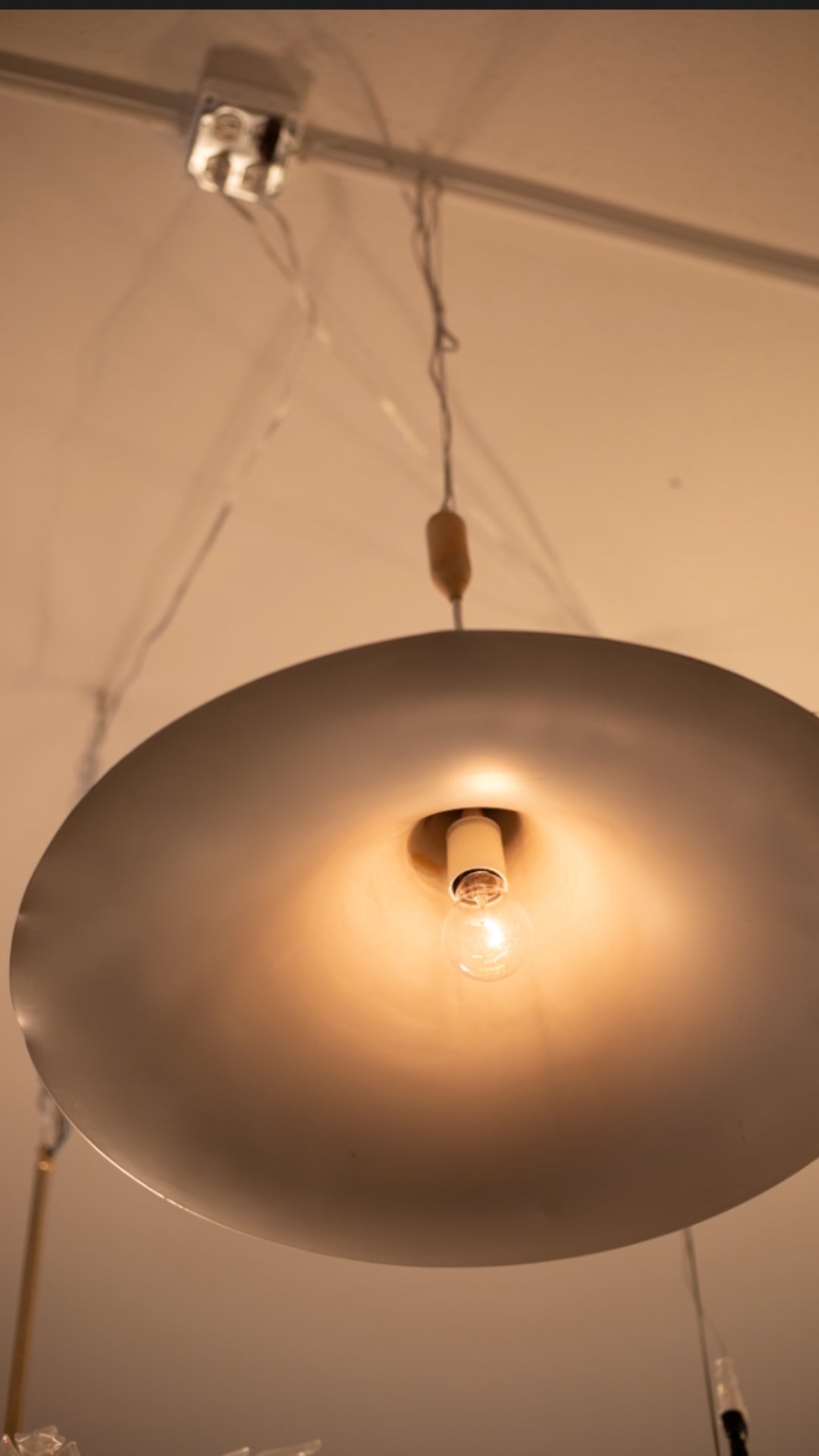 Antique White Metal Chandelier