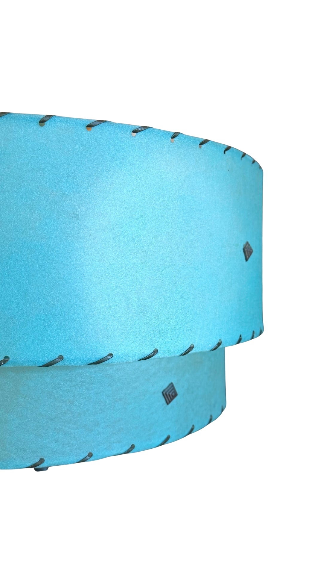 Teal Geometric Table Lamp