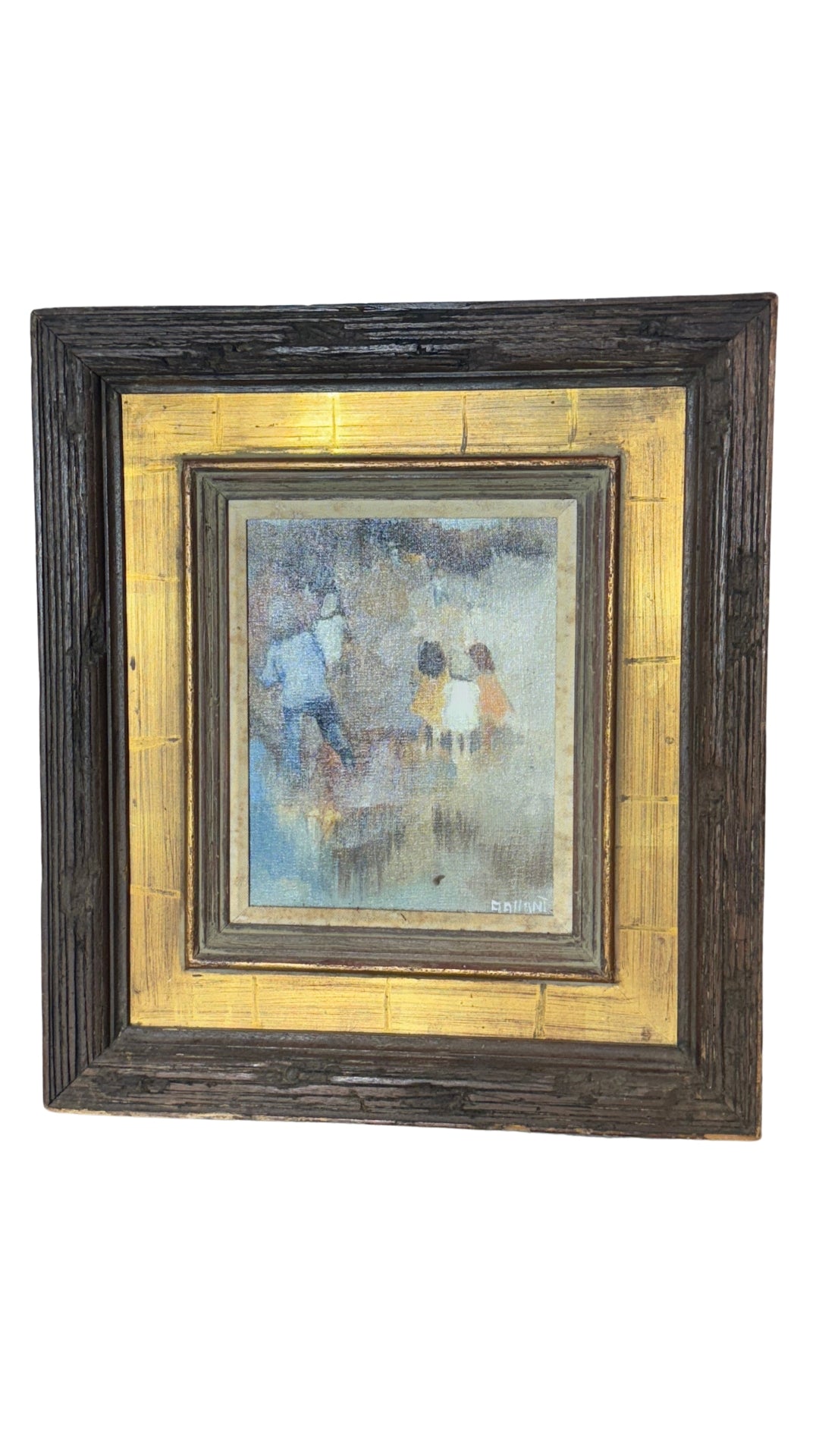 Gigi Gallant | Abstract Kids in a Field | 18.5'' x 16.5''