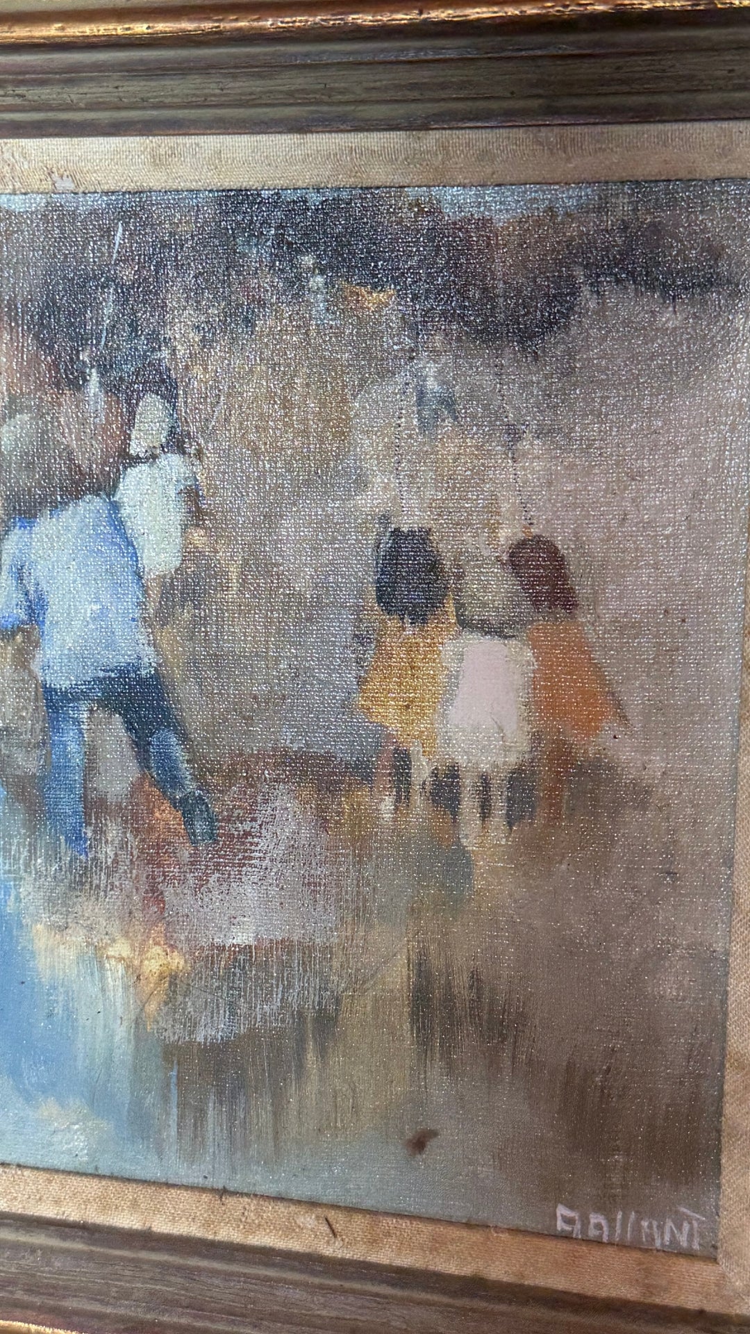 Gigi Gallant | Abstract Kids in a Field | 18.5'' x 16.5''