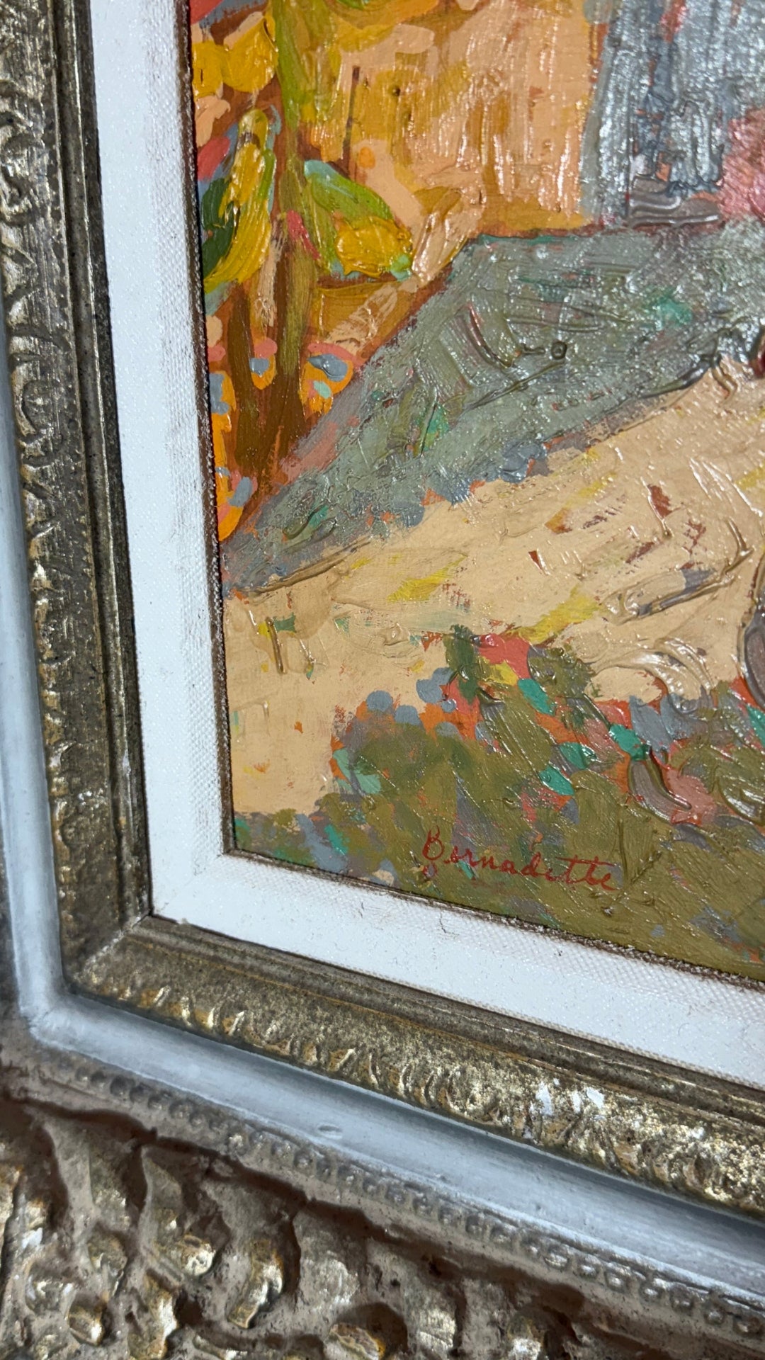 Bernadette Hughes | Girl Watering Flowers | 29'' x 25''