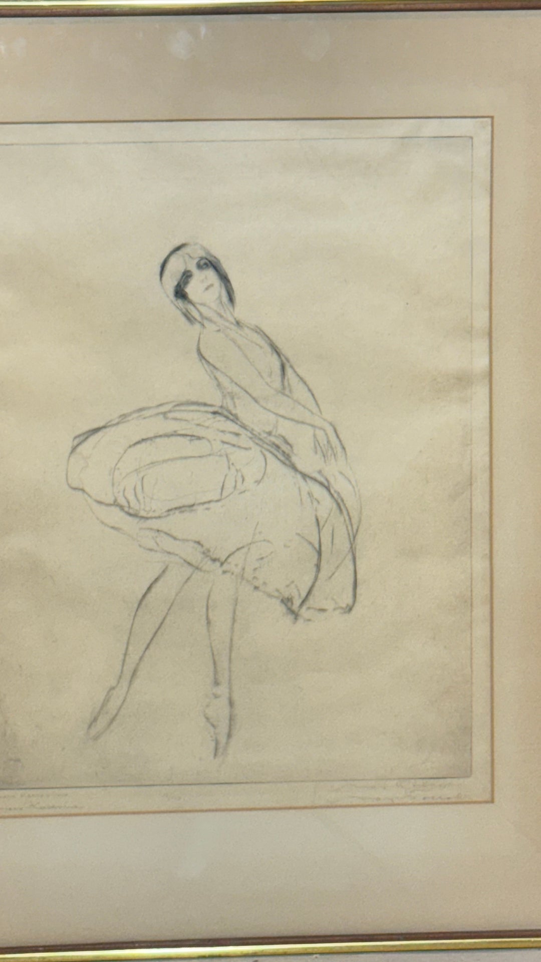 Max Pollack | Prima Ballerina Etching | 22'' x 28''