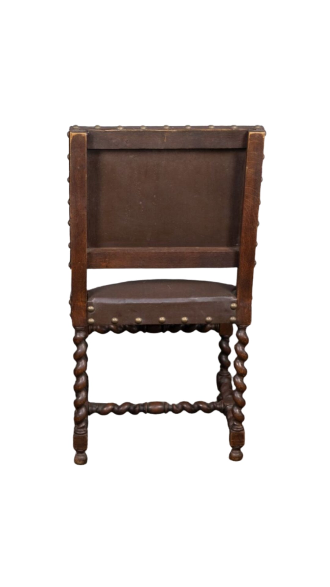 L202 Leather & Wood Chairs S/7 | Grey Brown