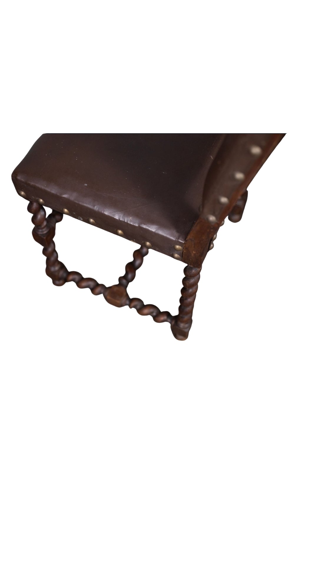 L202 Leather & Wood Chairs S/7 | Grey Brown