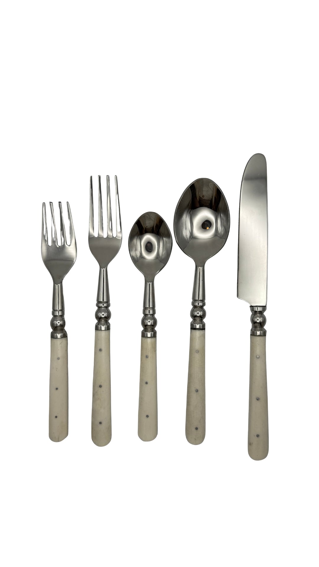 5 Piece Silverware Set WHT