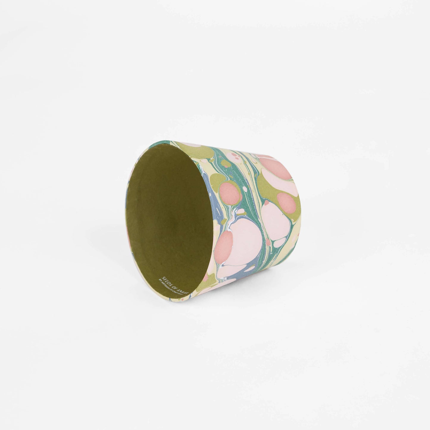 Marbled Lampshade Cover - Moss Bubble