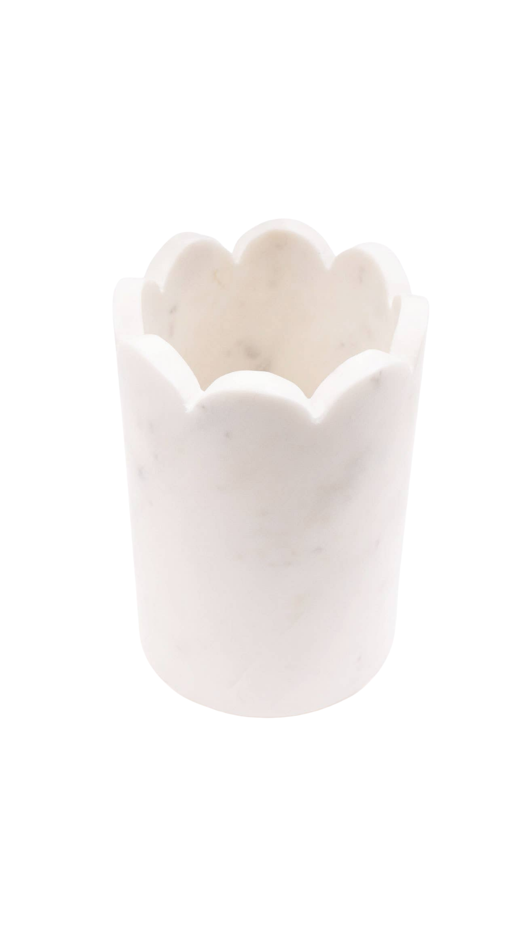 White Marble Scalloped Wine & Champagne Chiller