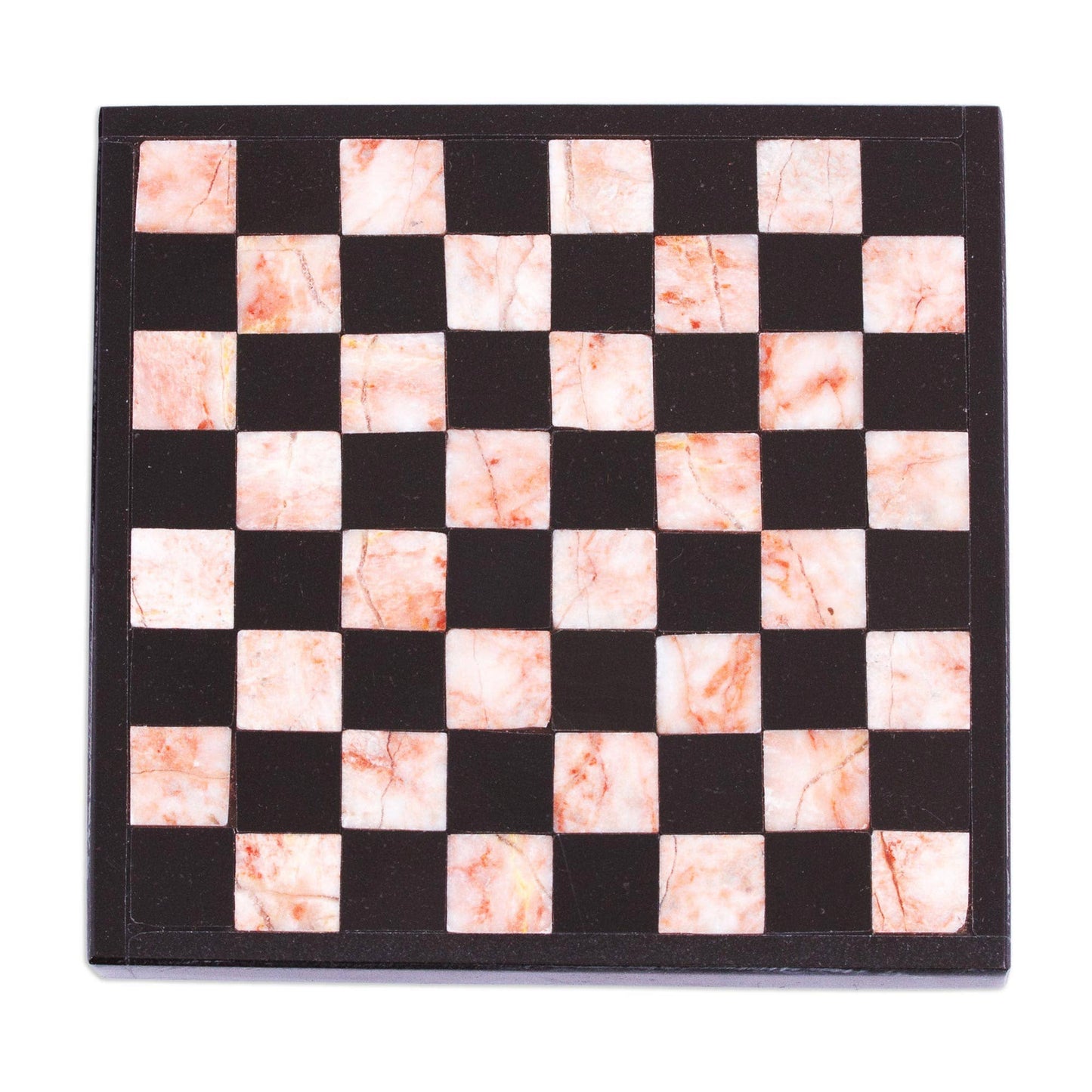 Handmade Black And Pink Challenge Chess Set (5in)
