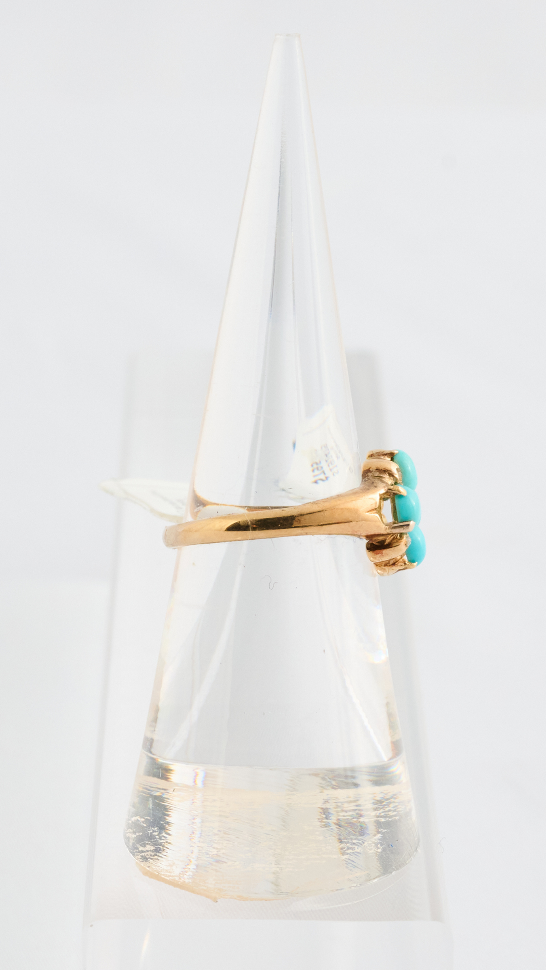 839 Turquoise Diamond Floral Set Ring