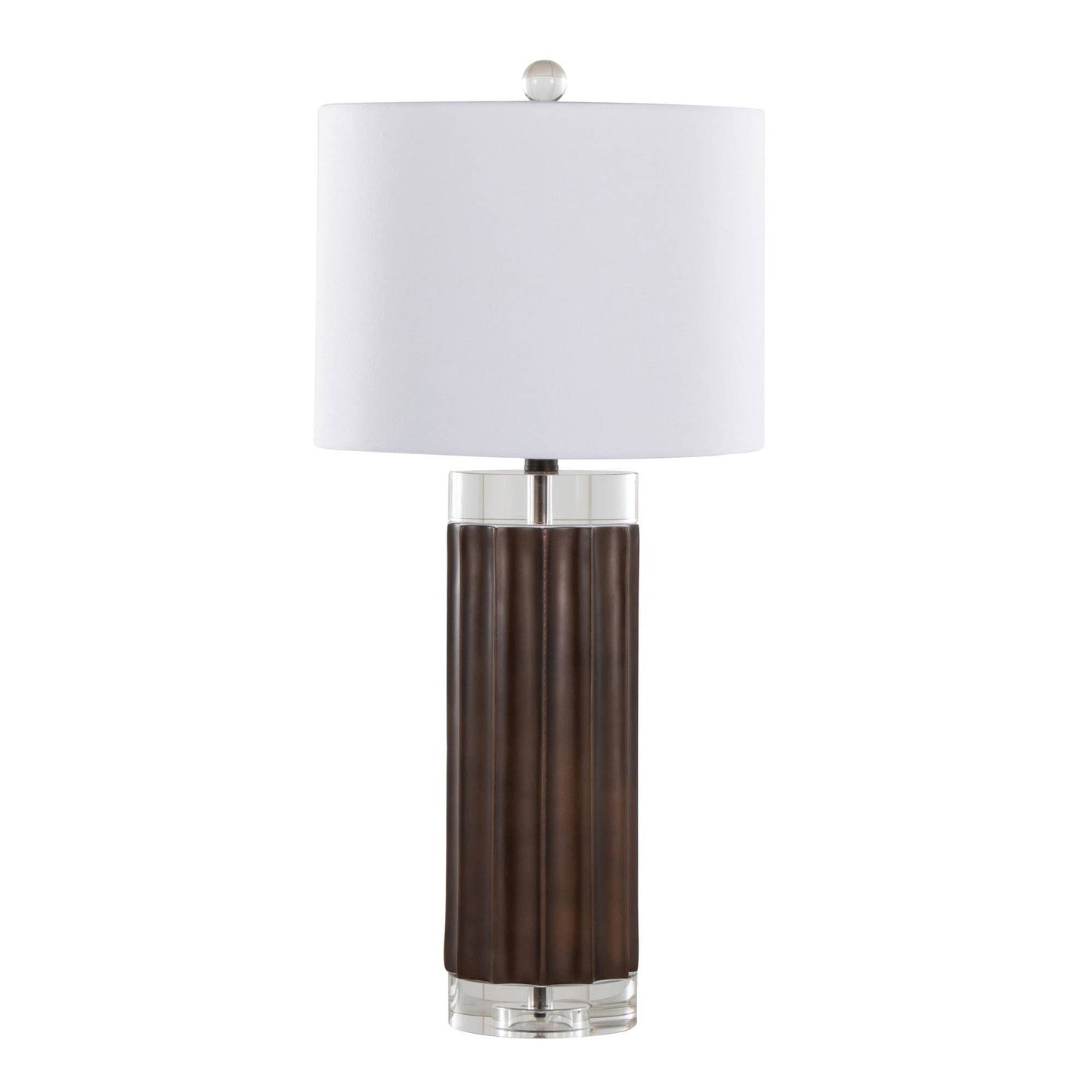 Cylinder Fluted 29.25" Polyresin Table Lamp