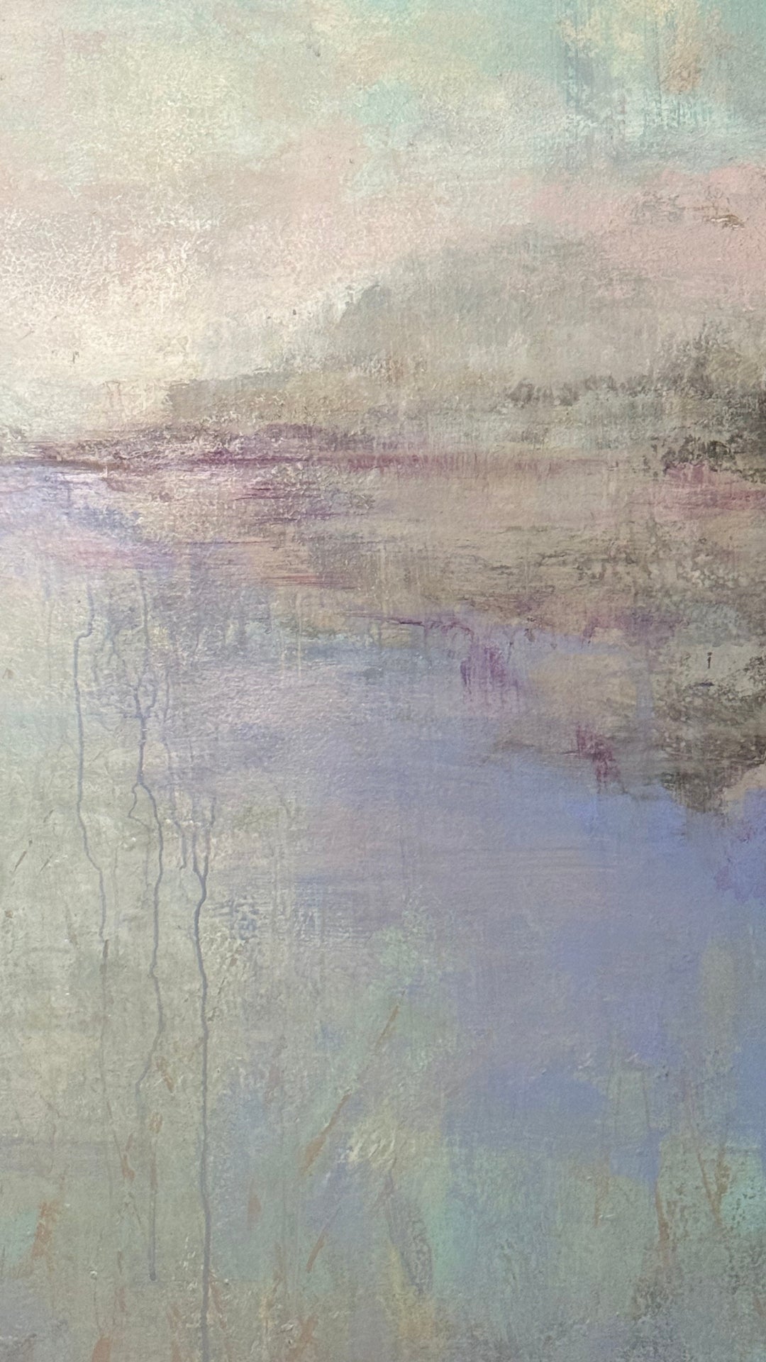 Marsh Abstract Painting on Canvas