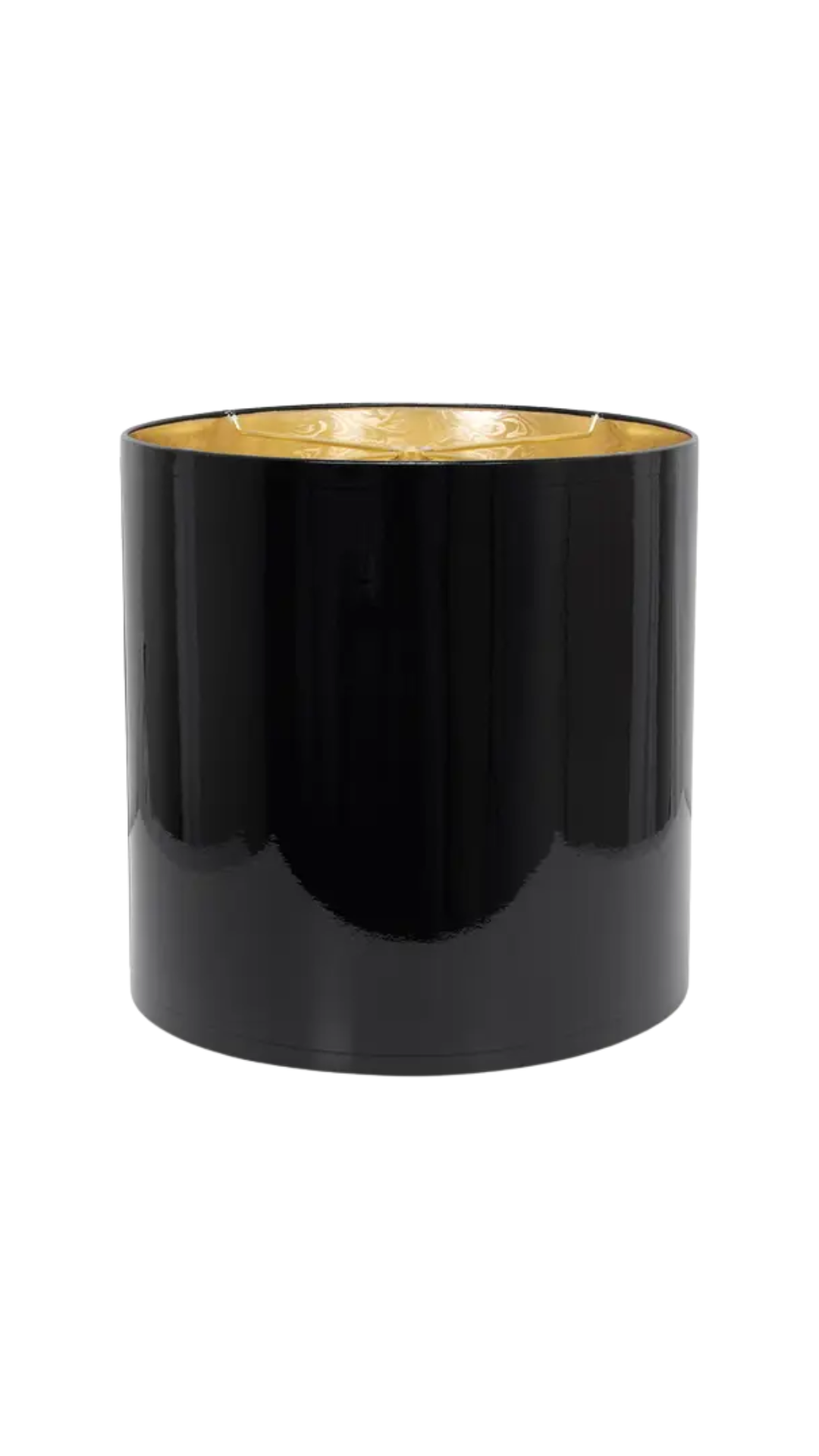 Black Onyx Lacquer Shade with Gold Lining