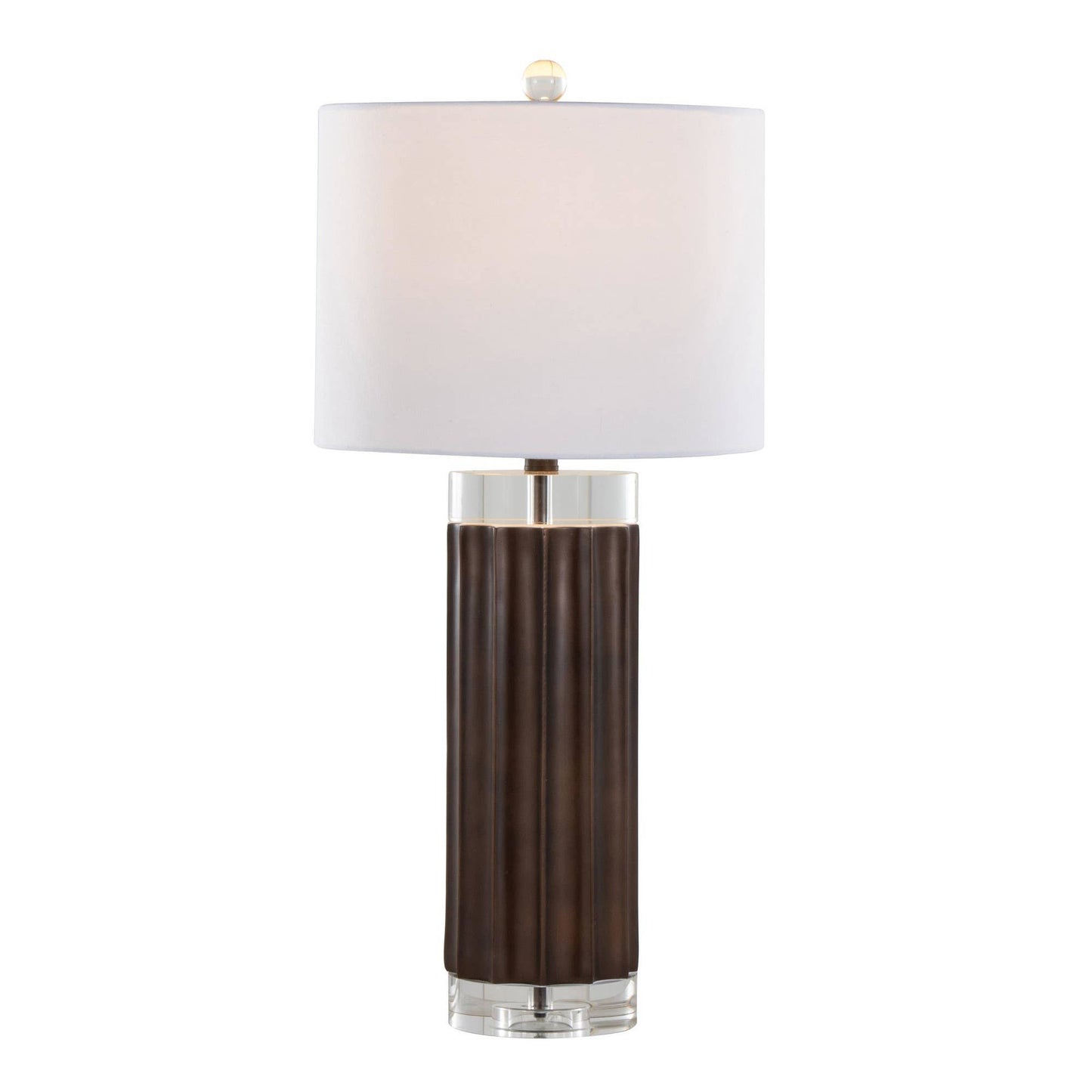 Cylinder Fluted 29.25" Polyresin Table Lamp