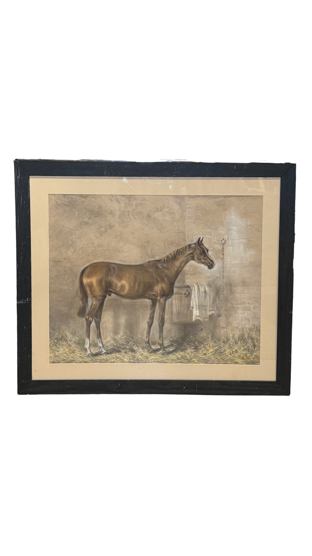 Horse In Barn Painting | Framed