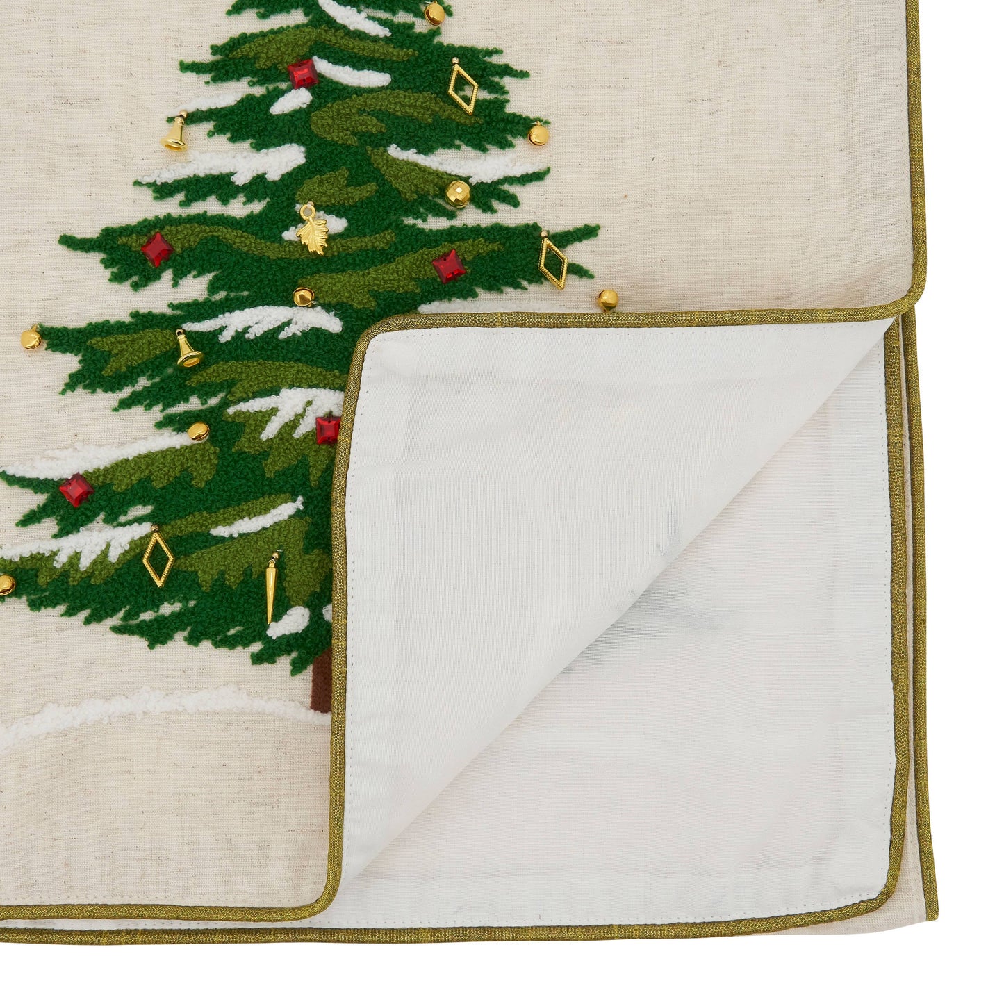 Embroidered Christmas Tree Runner