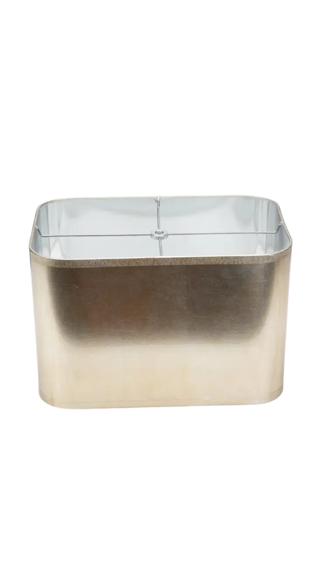 Rectangular Antique Silver Foil Lamp Shade