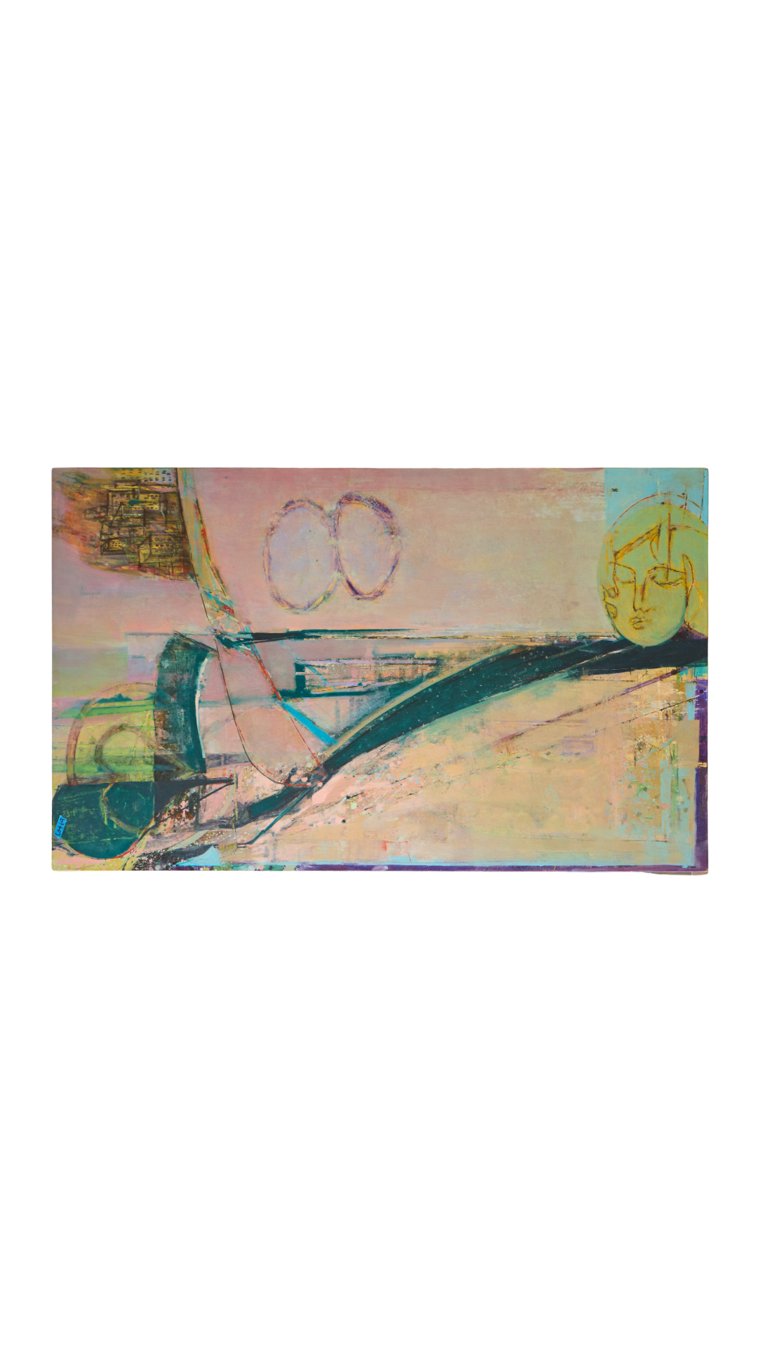 Martin Facey | Figure, Tree, City | Oil on Canvas | 78'' x 48''