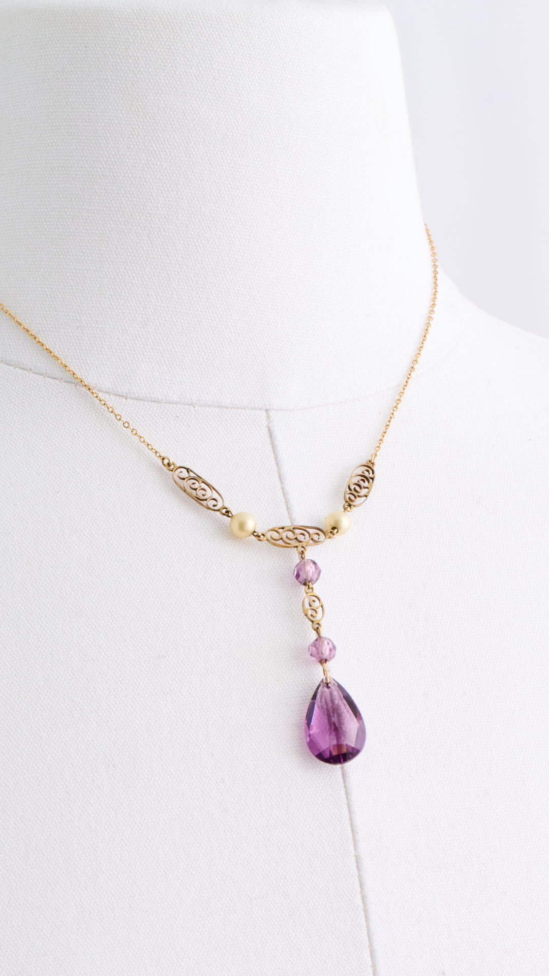 9ct Edwardian Amethyst Necklace