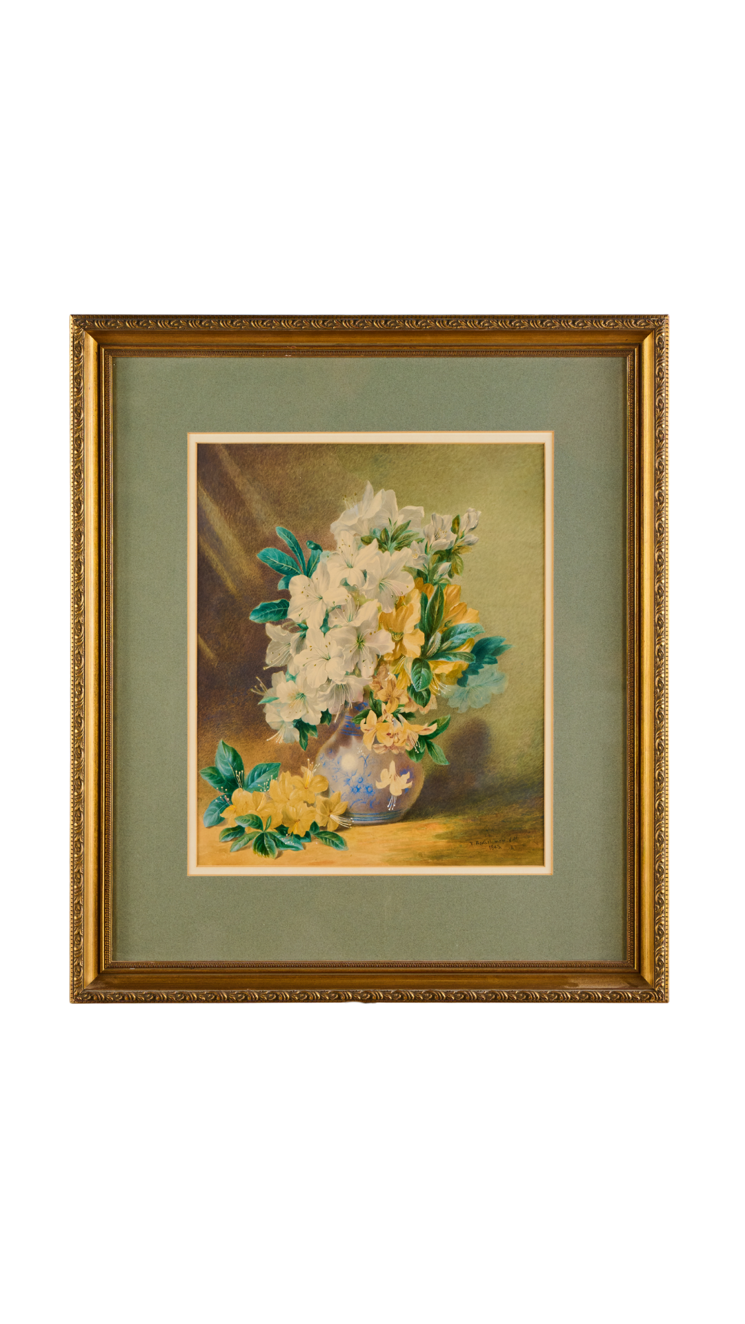 Green Mat Floral Painting