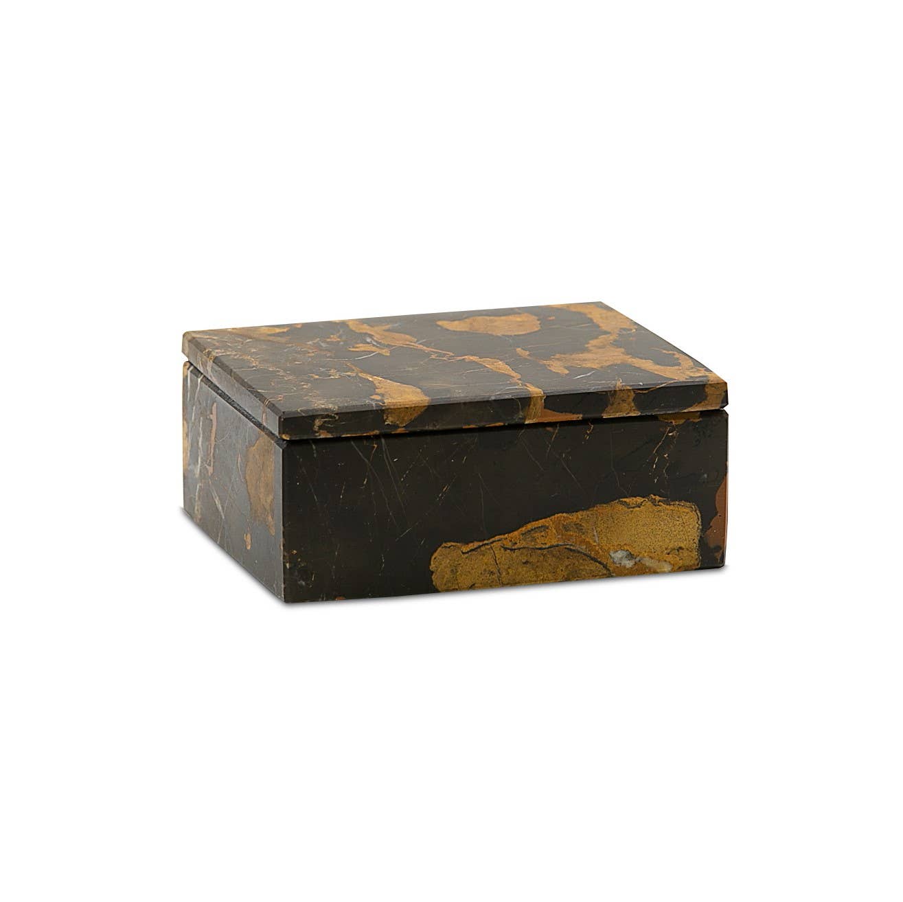 Asteria Collection 5" Black & Gold Marble Honed Finish Rect