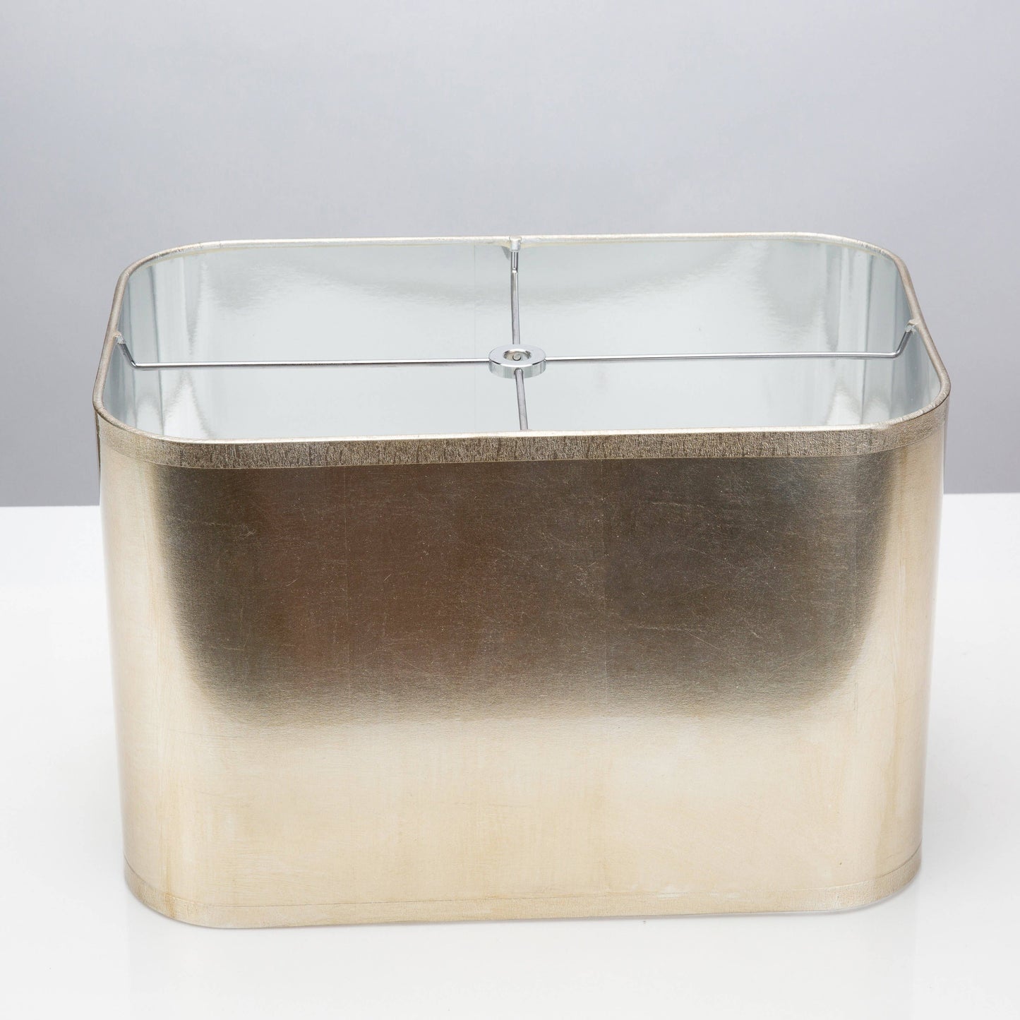 Rectangular Antique Silver Foil Lamp Shade
