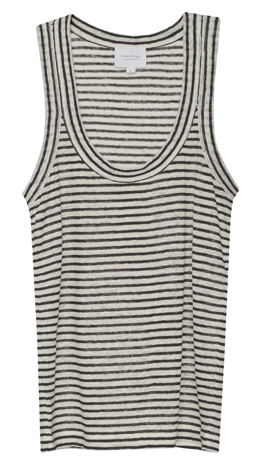 Stripe Linen Danny Tank