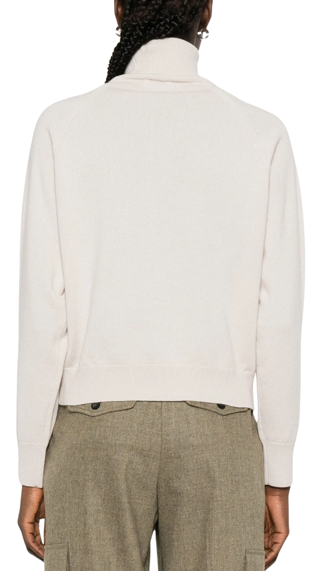 Diamond Pattern Turtleneck Sweater