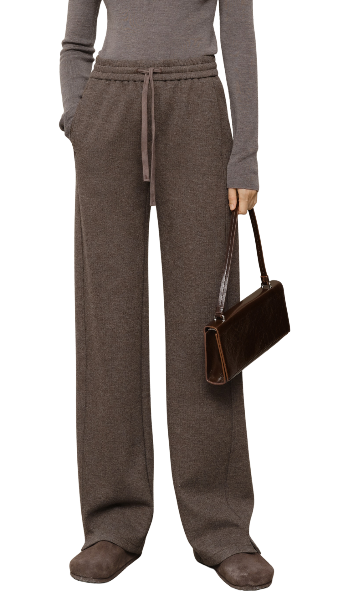 Cocoa Brown Drawstring Trousers