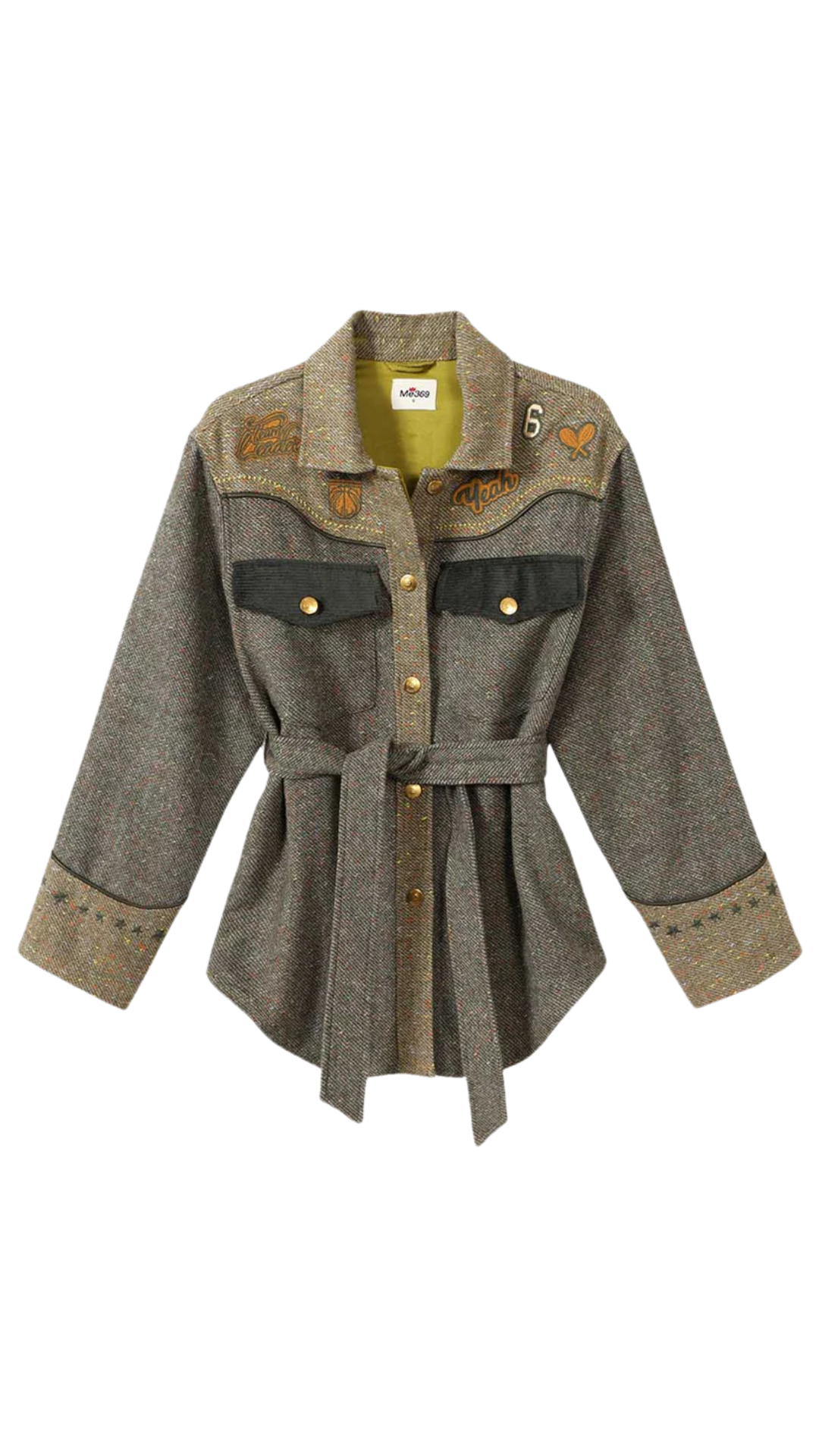 Kiara Olive Belted Jacked
