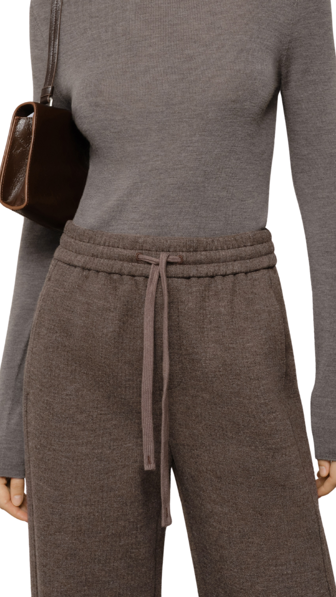 Cocoa Brown Drawstring Trousers