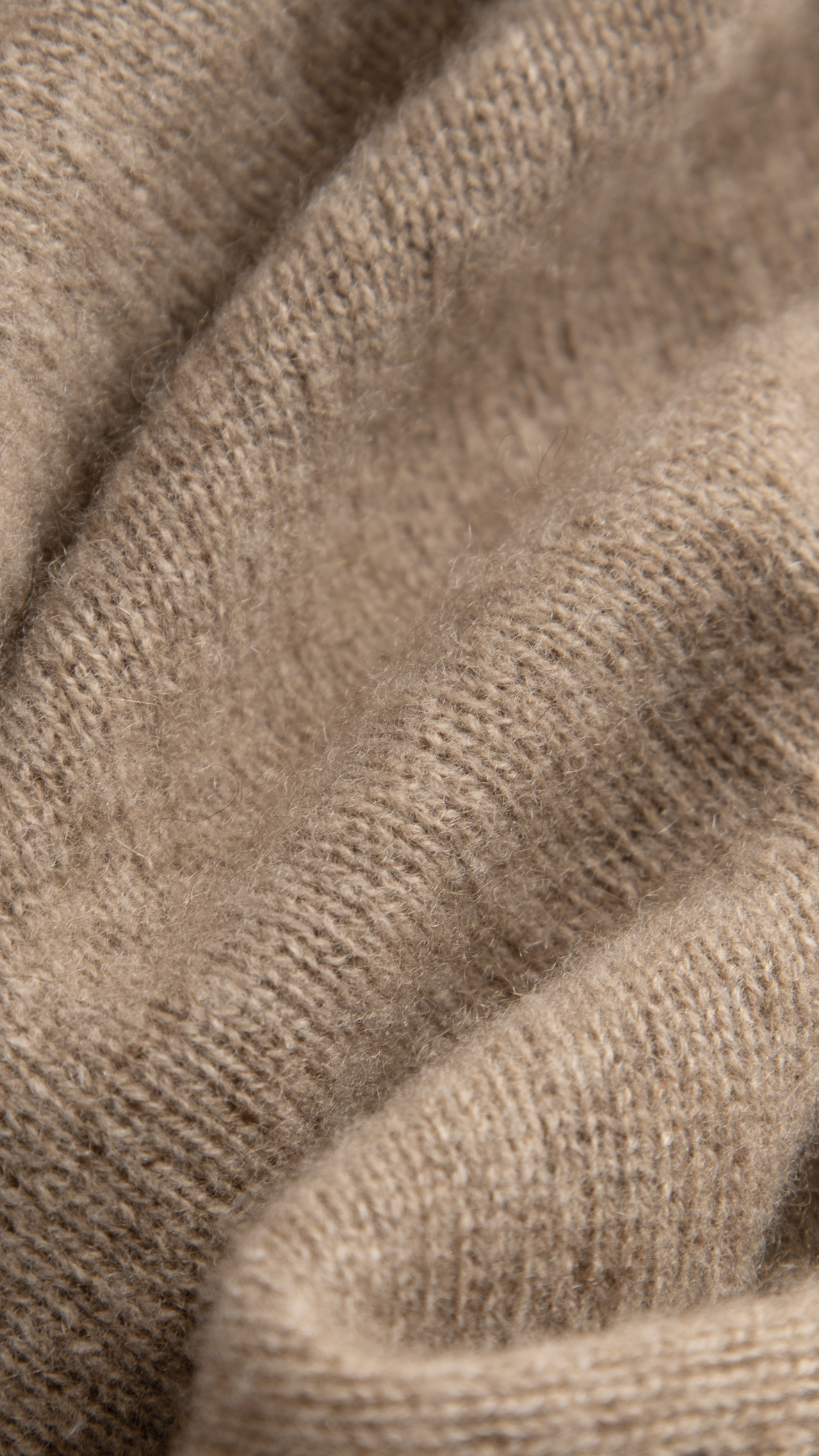 Coffee Slim Fit Cashmere Sweater